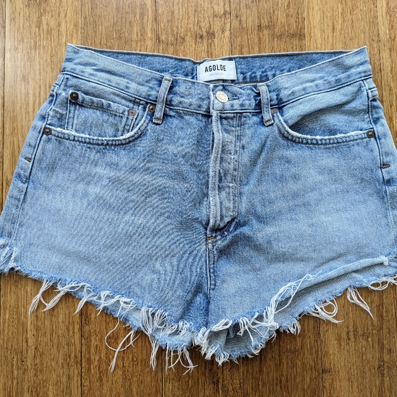 Agolde Pants - Parker light- wash AGOLDE denim shorts
